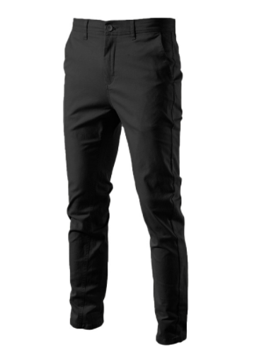 Solid Color Slim Fit Men's Pants