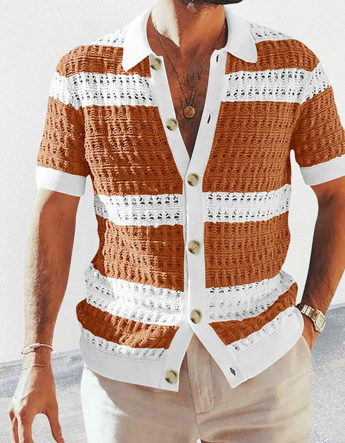 Load image into Gallery viewer, &quot;Eleganza&quot; Striped Knitted Cardigan
