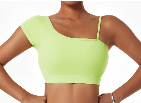 Load image into Gallery viewer, Summer Sexy Oblique Shoulder Yoga Clothes Tops
