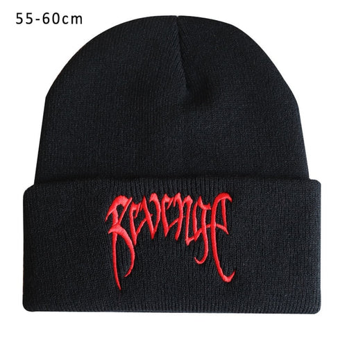 Load image into Gallery viewer, Autumn Winter Black Knitted Embroidery Hats
