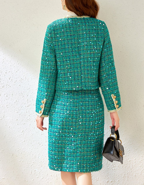 Load image into Gallery viewer, Runway Winter Tweed Dress Set
