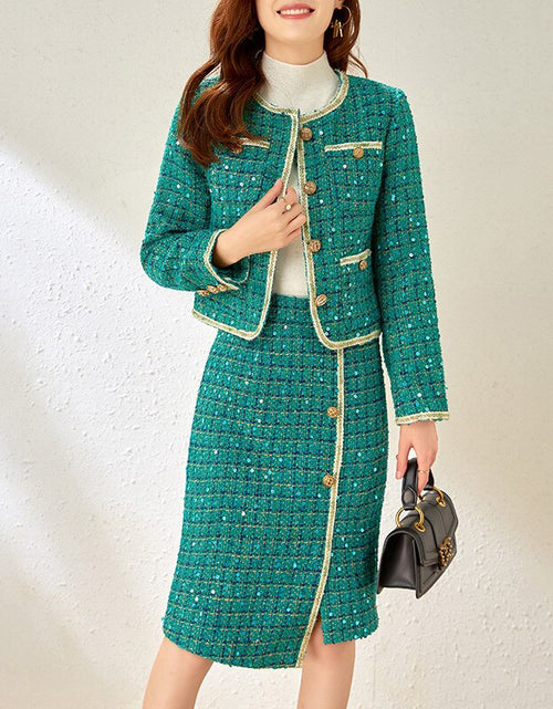 Load image into Gallery viewer, Runway Winter Tweed Dress Set
