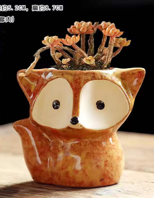 Load image into Gallery viewer, Lovely Fox Style Plant Pot
