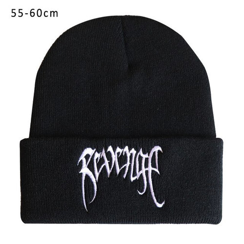 Load image into Gallery viewer, Autumn Winter Black Knitted Embroidery Hats
