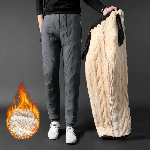 Load image into Gallery viewer, Winter Men Lambswool Sweatpants
