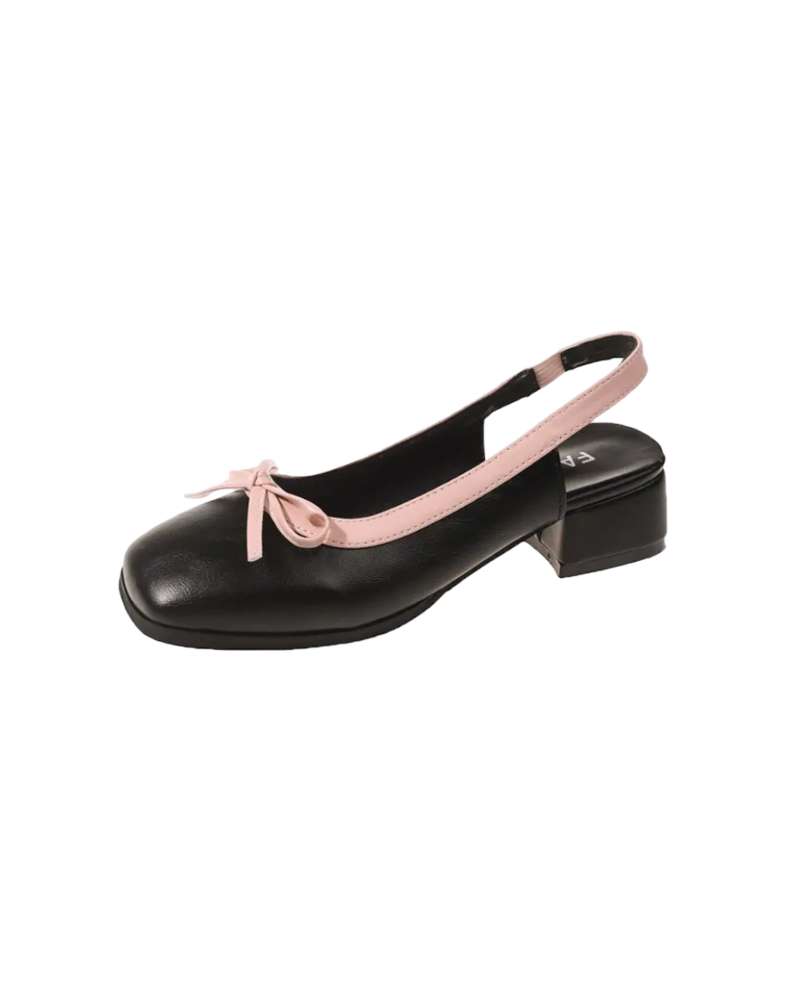 Raised Ballerina Pumps in Black