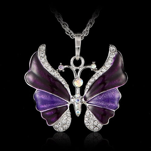 Load image into Gallery viewer, Colorful Butterfly Necklace
