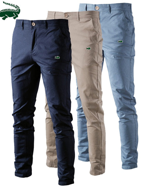 Load image into Gallery viewer, Solid Color Slim Fit Men&#39;s Pants
