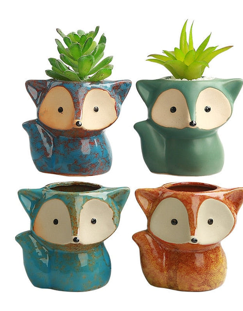 Load image into Gallery viewer, Lovely Fox Style Plant Pot
