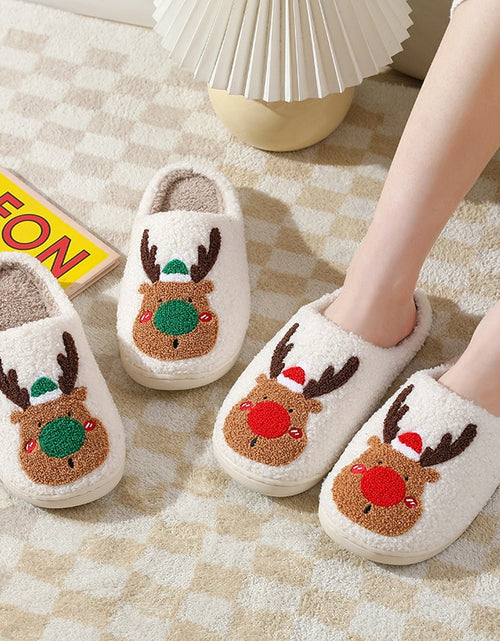 Load image into Gallery viewer, Winter Fluffy Fur Flat Slippers
