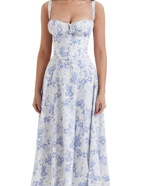 Load image into Gallery viewer, Floral Midriff Waist Shaper Dress
