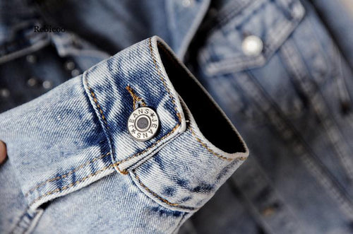 Load image into Gallery viewer, Pearl Casual Denim Jacket for Women
