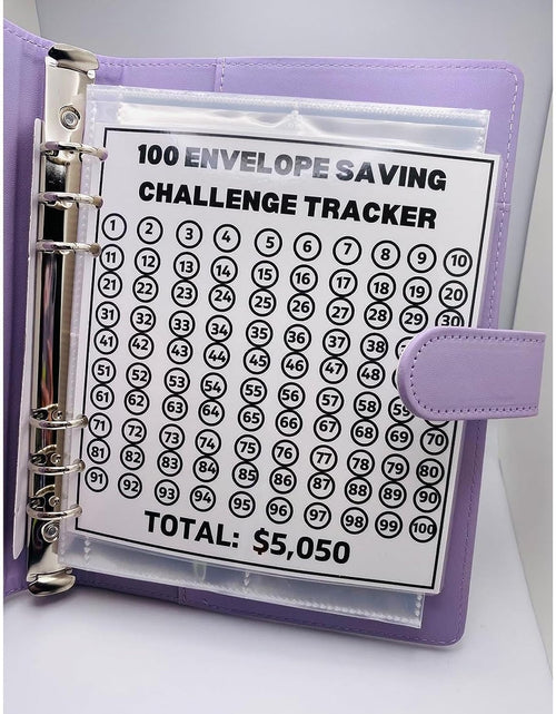 Load image into Gallery viewer, 100 Envelope Savings Challenge Binder
