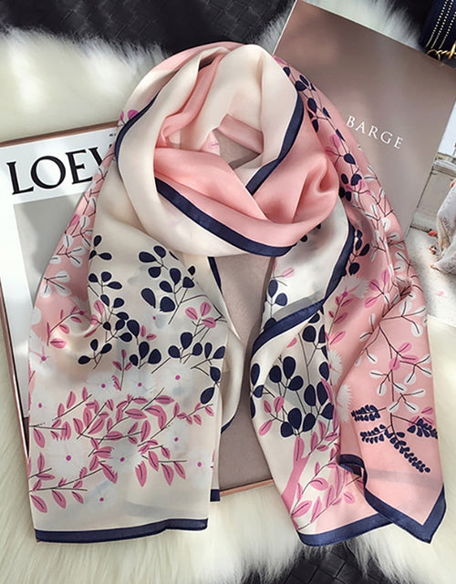 Load image into Gallery viewer, Silk Winter Scarf Luxury Design
