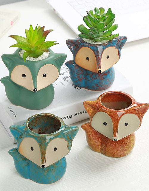 Load image into Gallery viewer, Lovely Fox Style Plant Pot
