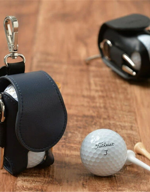 Load image into Gallery viewer, Mini Leather Golf Ball Pouch
