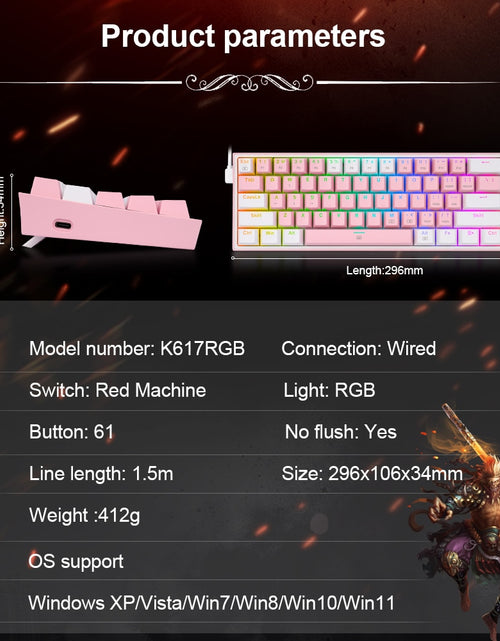 Load image into Gallery viewer, Mini Mechanical Gaming Wired Keyboard
