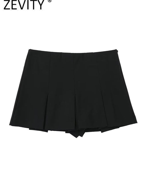 Load image into Gallery viewer, High Waist Wide Pleats Shorts Skirts
