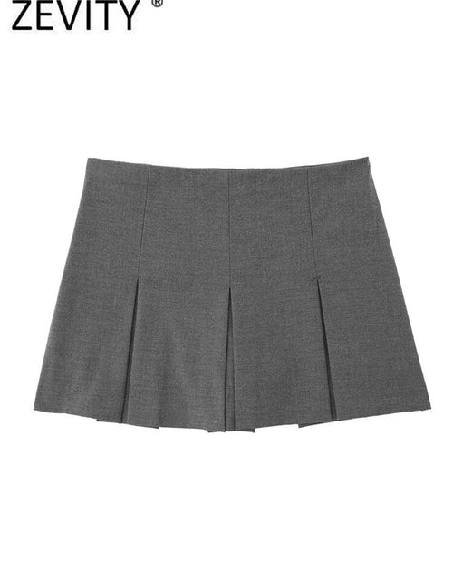 Load image into Gallery viewer, High Waist Wide Pleats Shorts Skirts
