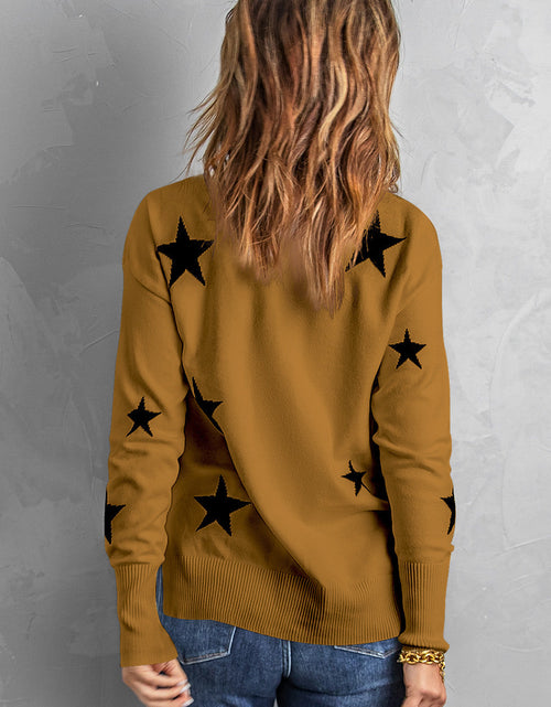 Load image into Gallery viewer, Star Print Sweater
