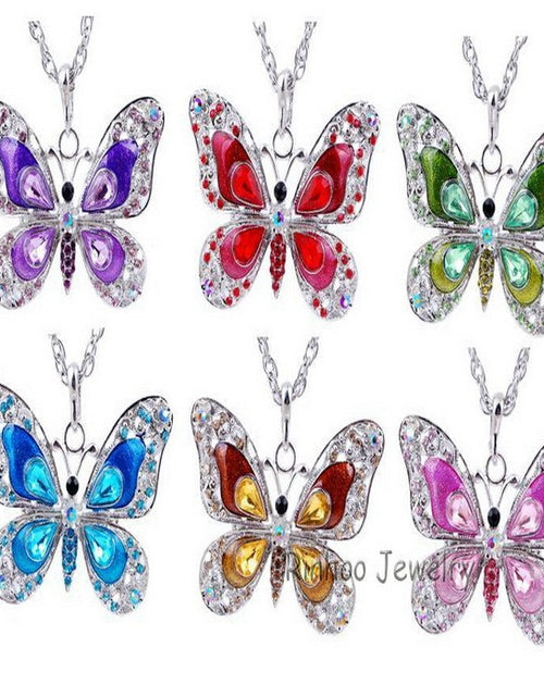 Load image into Gallery viewer, Colorful Butterfly Necklace
