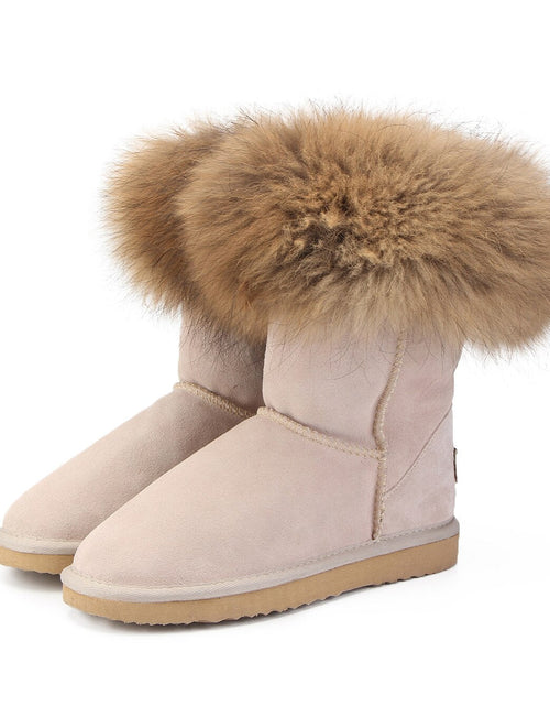 Load image into Gallery viewer, Women&#39;s Fox Fur Snow Boots
