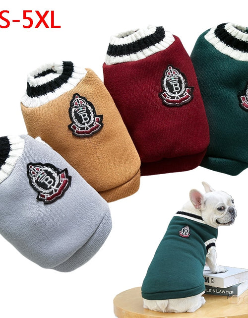 Load image into Gallery viewer, College Style Warm Dog Clothes
