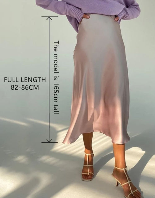 Load image into Gallery viewer, High Waisted Silk Skirt
