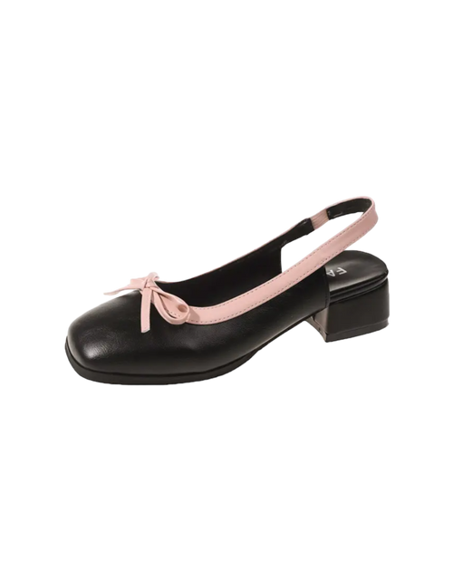 Load image into Gallery viewer, Raised Ballerina Pumps in Black
