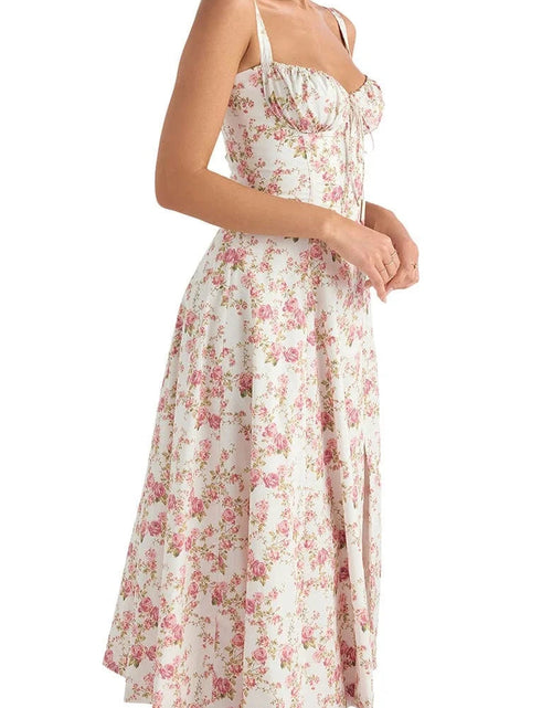 Load image into Gallery viewer, Floral Midriff Waist Shaper Dress
