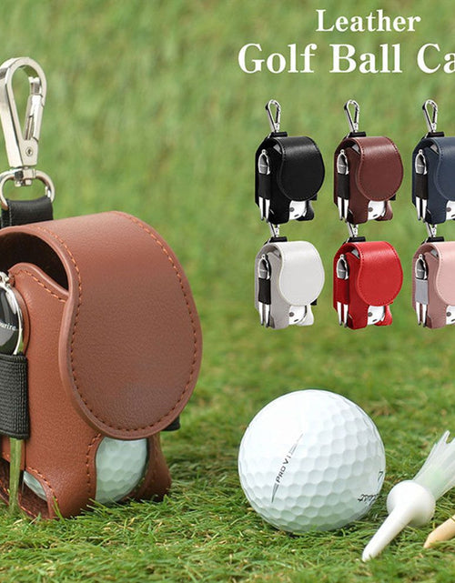 Load image into Gallery viewer, Mini Leather Golf Ball Pouch
